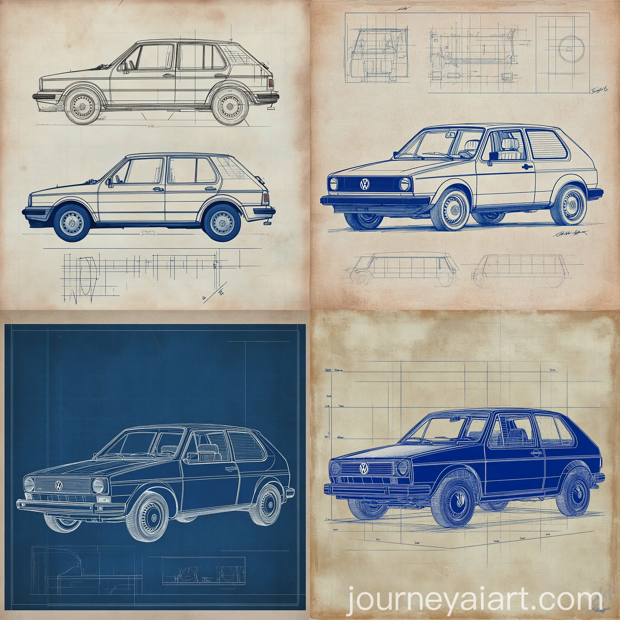 Volkswagen-Golf-MK1-Blueprint-Patent-Illustration