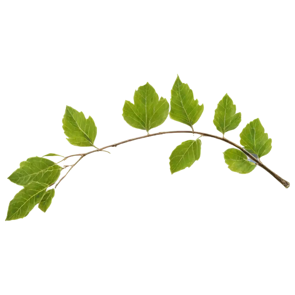 Tree-Branch-with-Leaves-PNG-Image-HighQuality-and-Transparent-Background-for-Versatile-Use