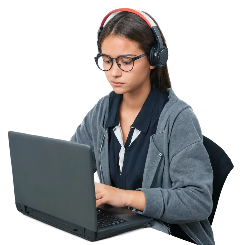 Student-Using-Computer-and-Forgetting-SomethingPNG-Image-Usage-Scenarios-HighQuality-PNG-Image-for-Diverse-Uses