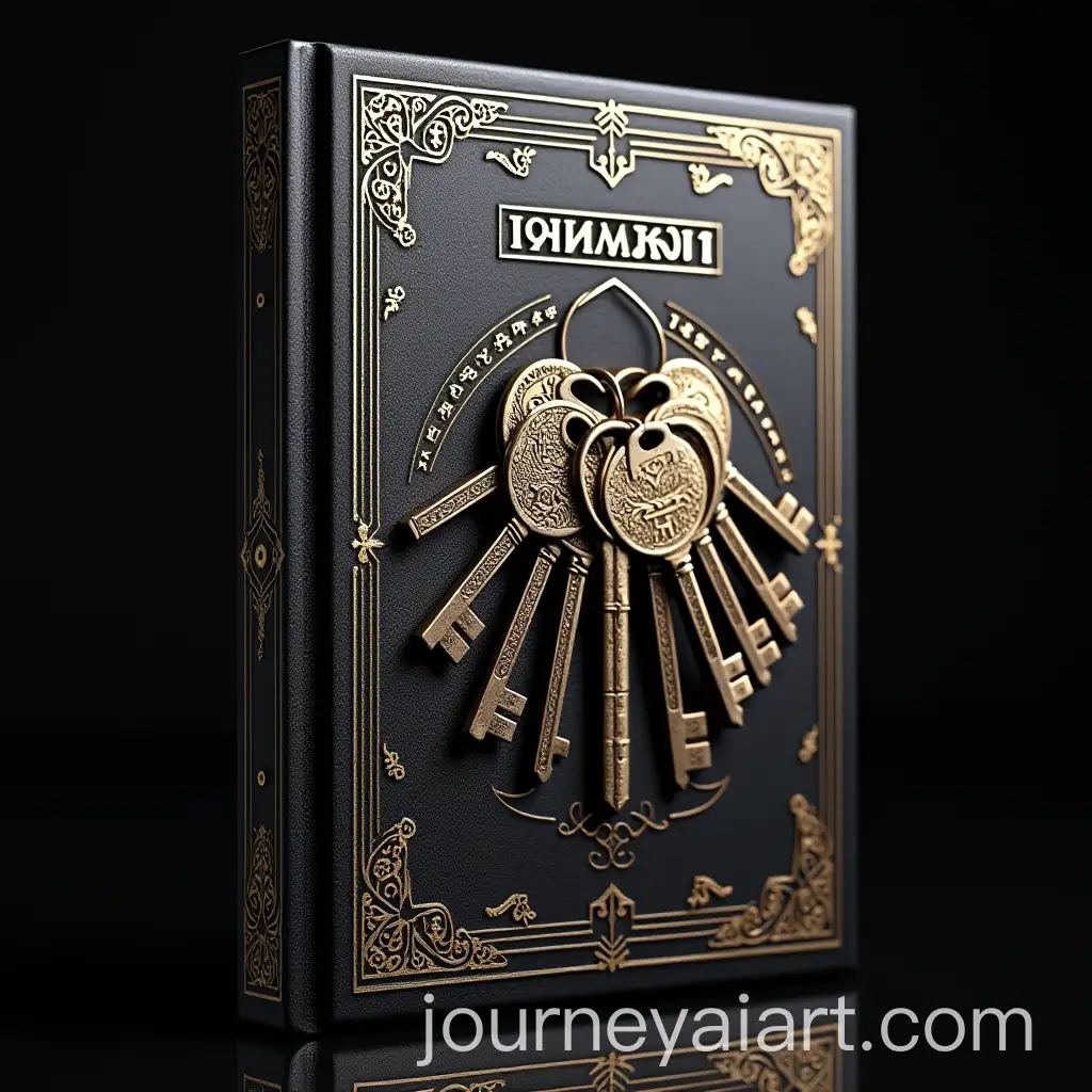 Futuristic-Book-Cover-with-Engraved-Metal-Keys
