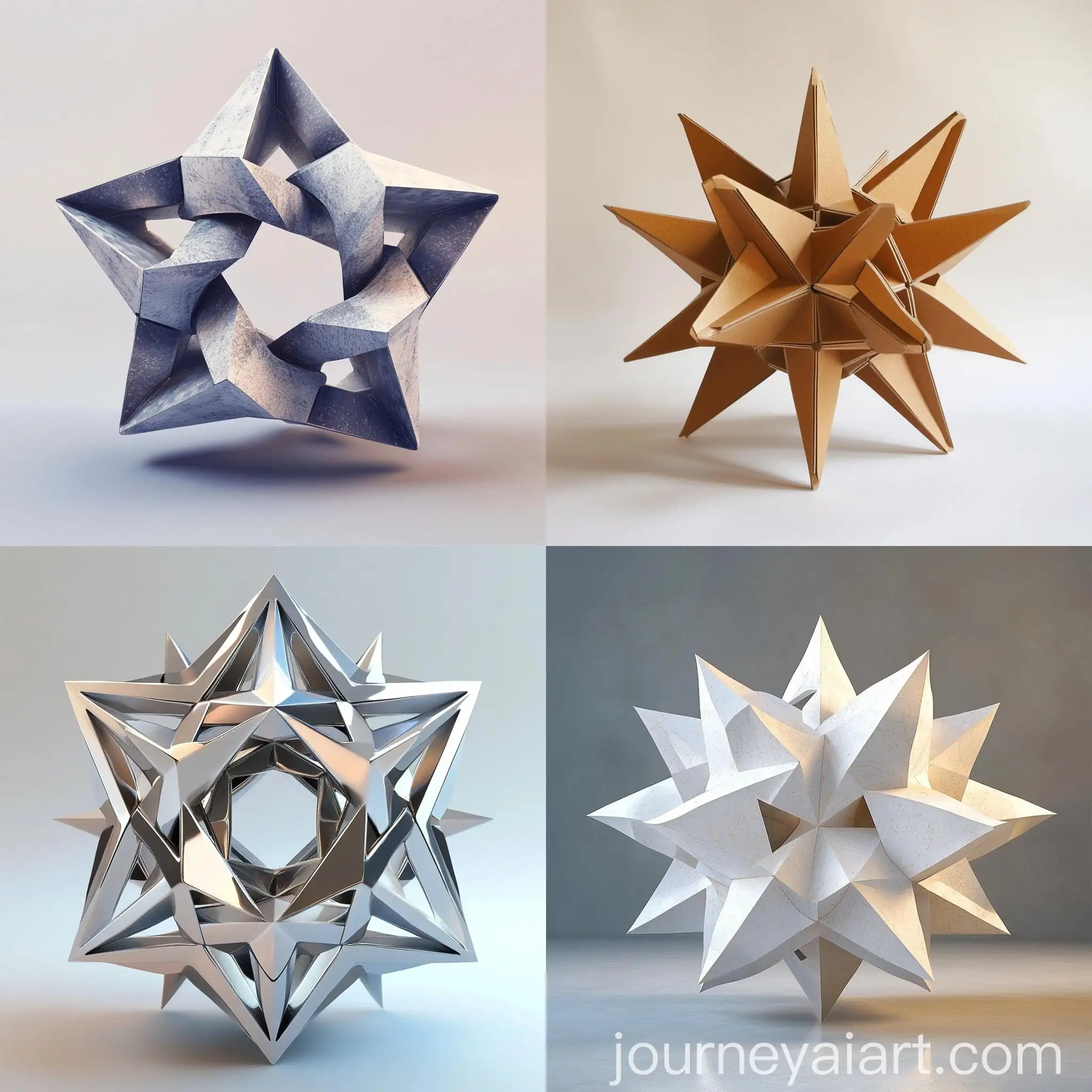Geometric-3D-Septagonal-Star-Sculpture