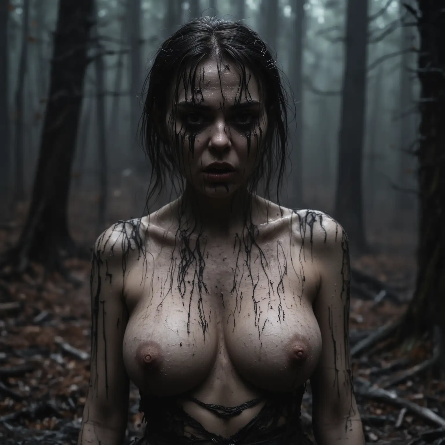 Angry-Vampire-Girl-in-Dark-Forest-Night-Scene