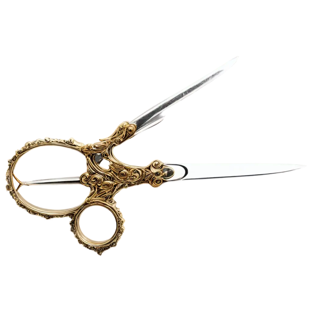 Celestial-Fantasy-Scissors-Made-of-Gold-and-Silver-PNG-Image