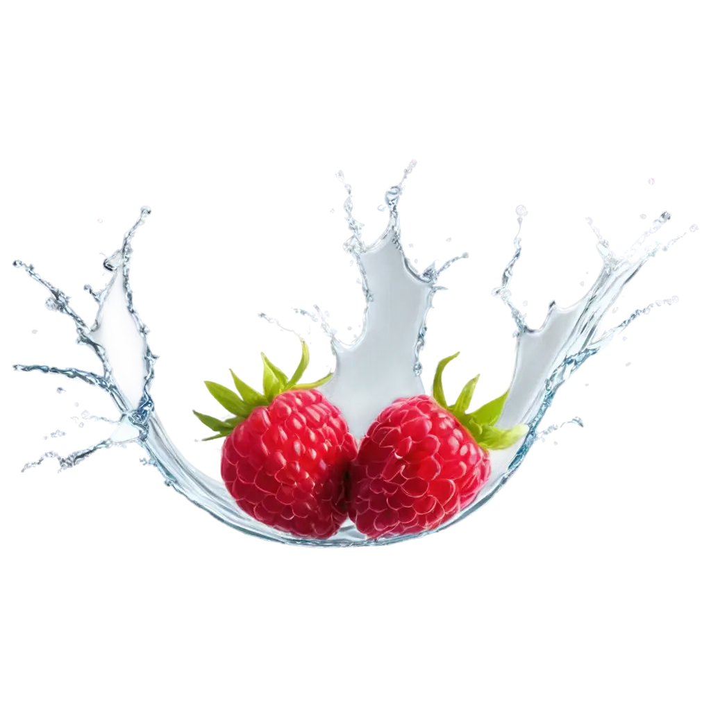 HighQuality-PNG-of-Two-3D-Raspberries-with-Water-Splashes-for-Stunning-Visuals