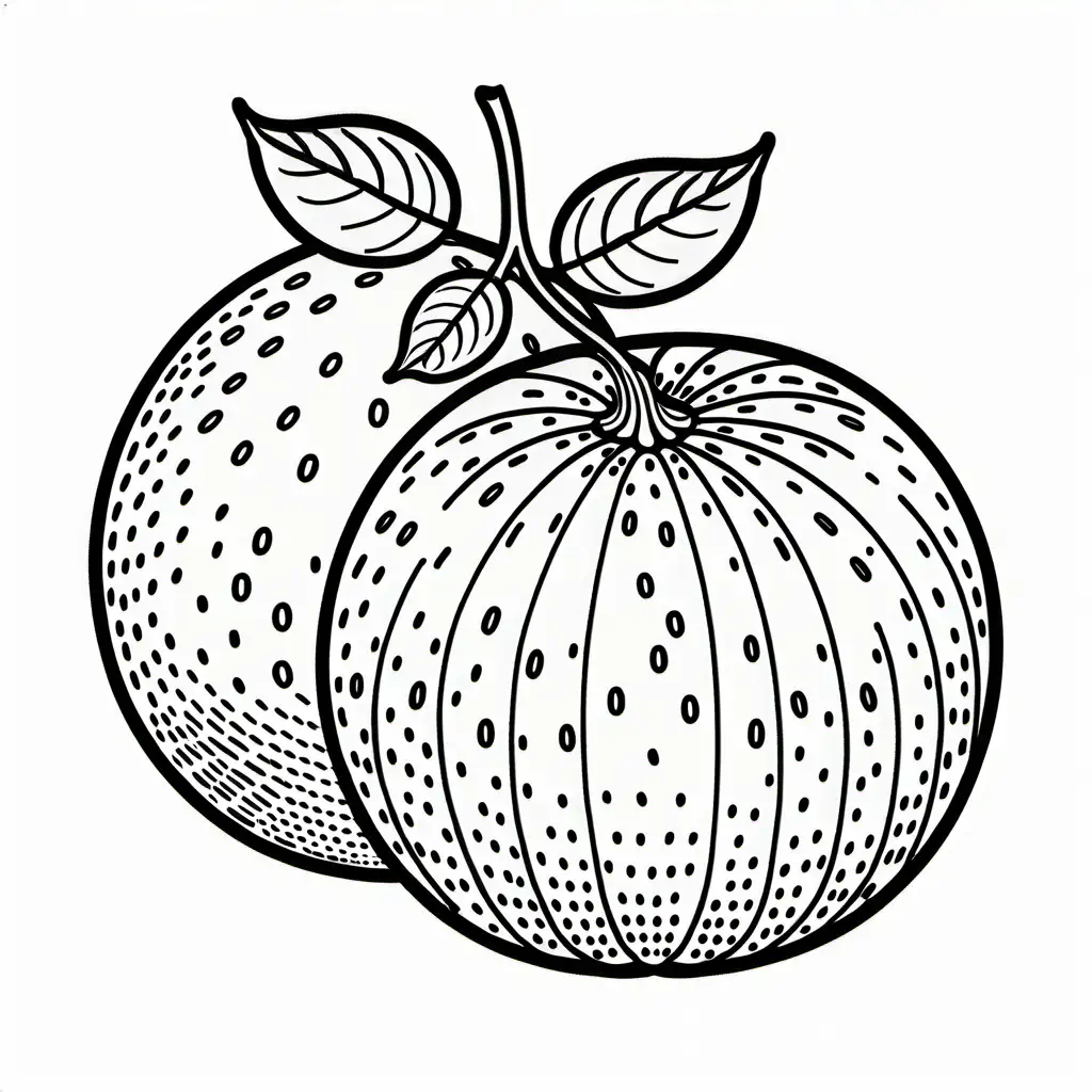 Ugli-Fruit-Line-Art-Coloring-Page-on-White-Background