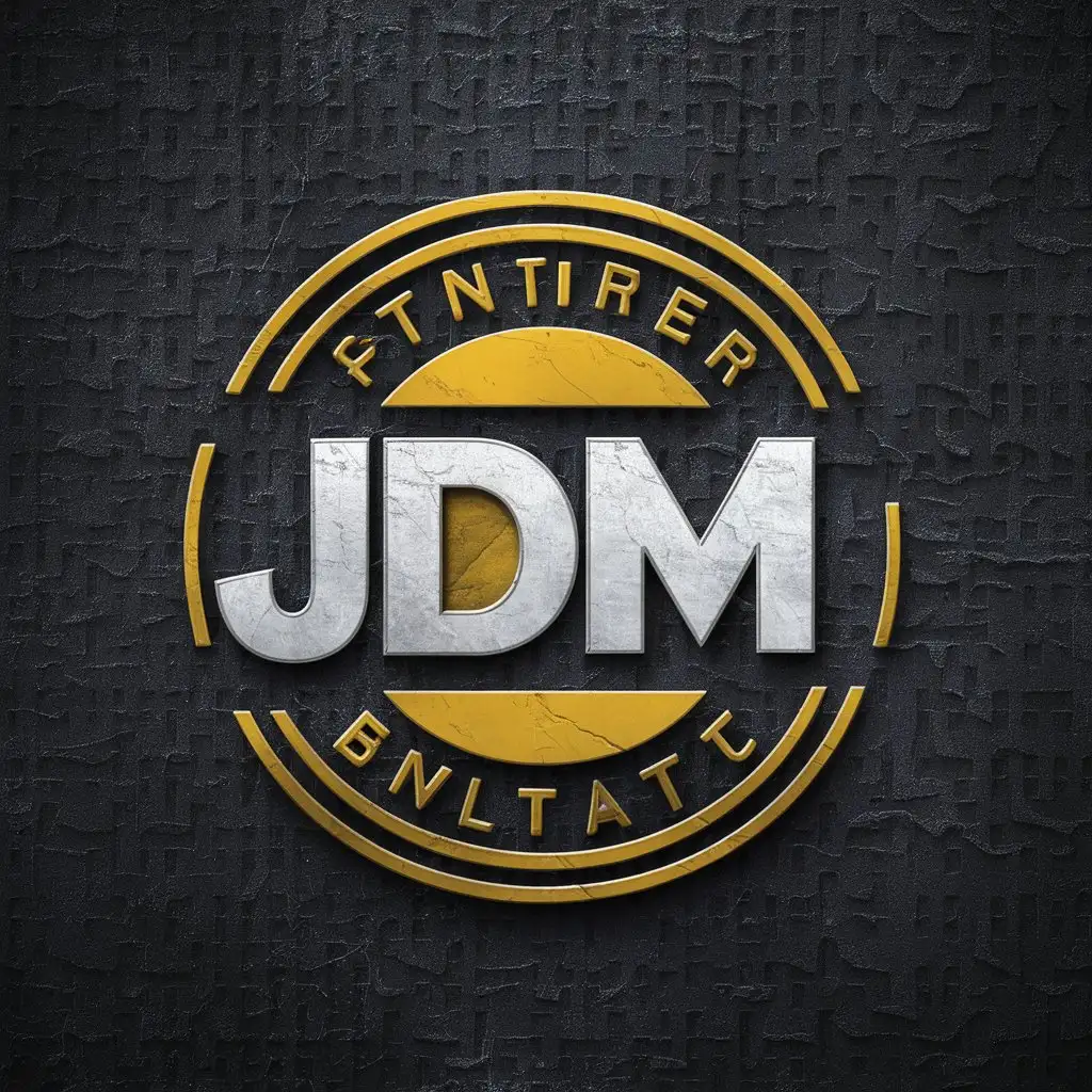 LOGO Design For JDM Cinematic Hyperrealistic Photo with Panther Symbol on Black Background