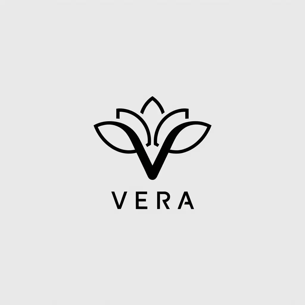 LOGO Design for Vera Minimalistic Vector Design for Beauty Spa Industry