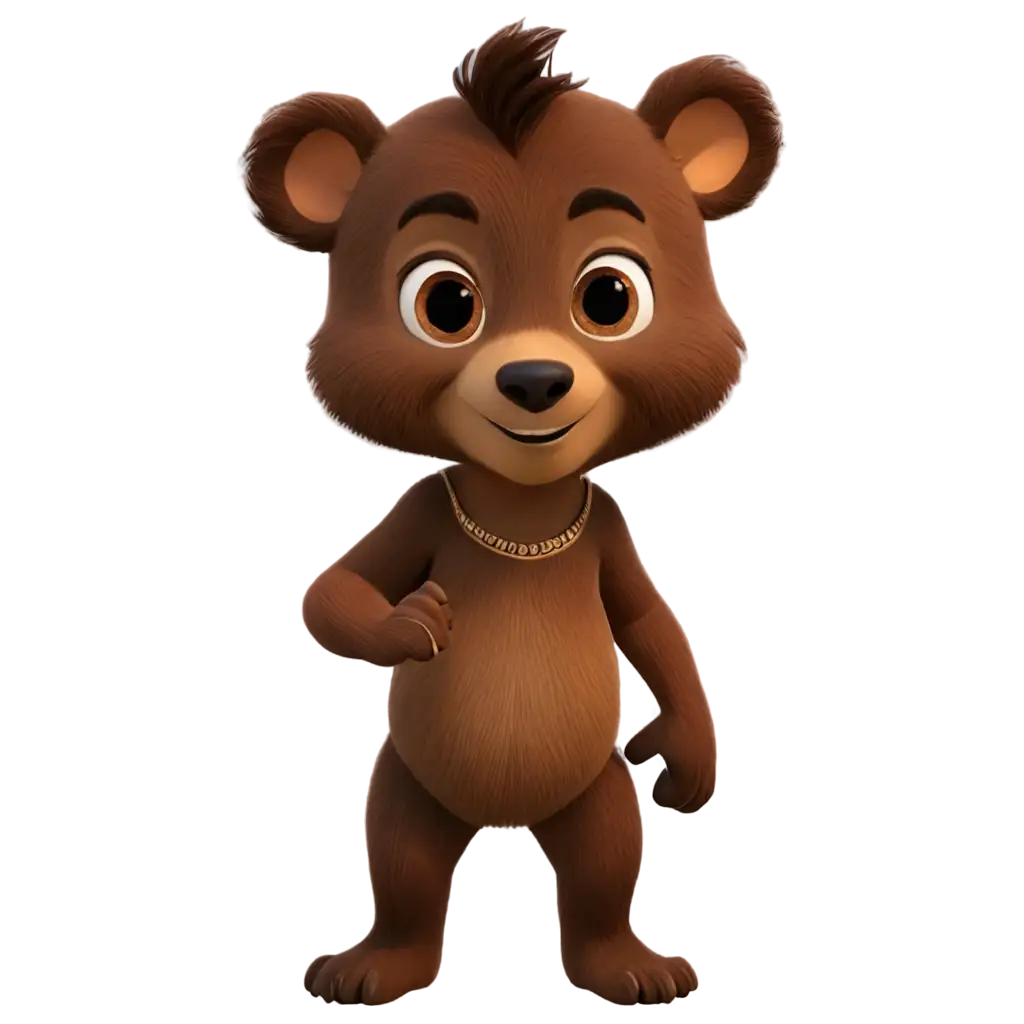 Animated-Cartoon-Indian-Bear-Madari-PNG-HighQuality-Transparent-Image-for-Various-Creative-Uses