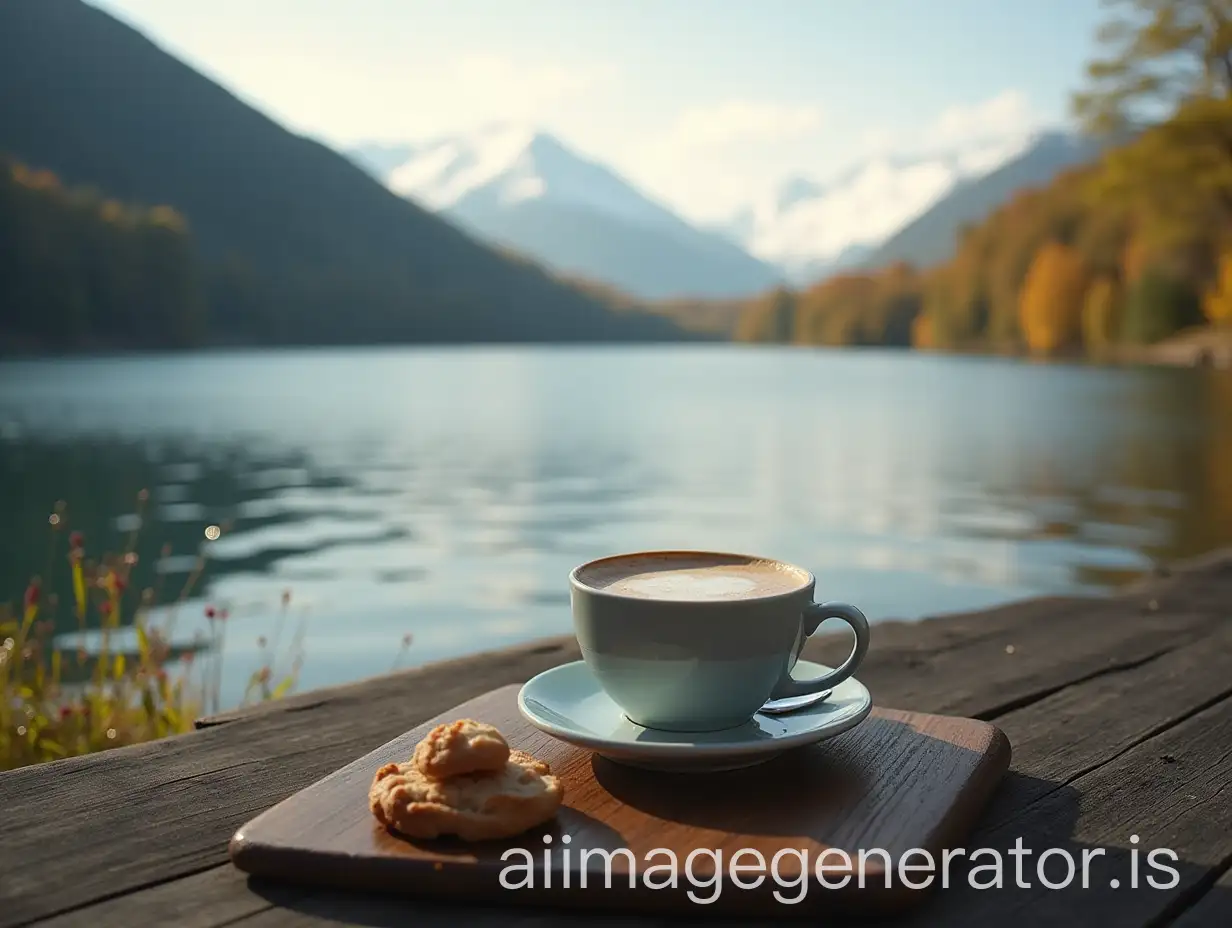 Solitary-Coffee-Moment-by-the-Tranquil-Lake