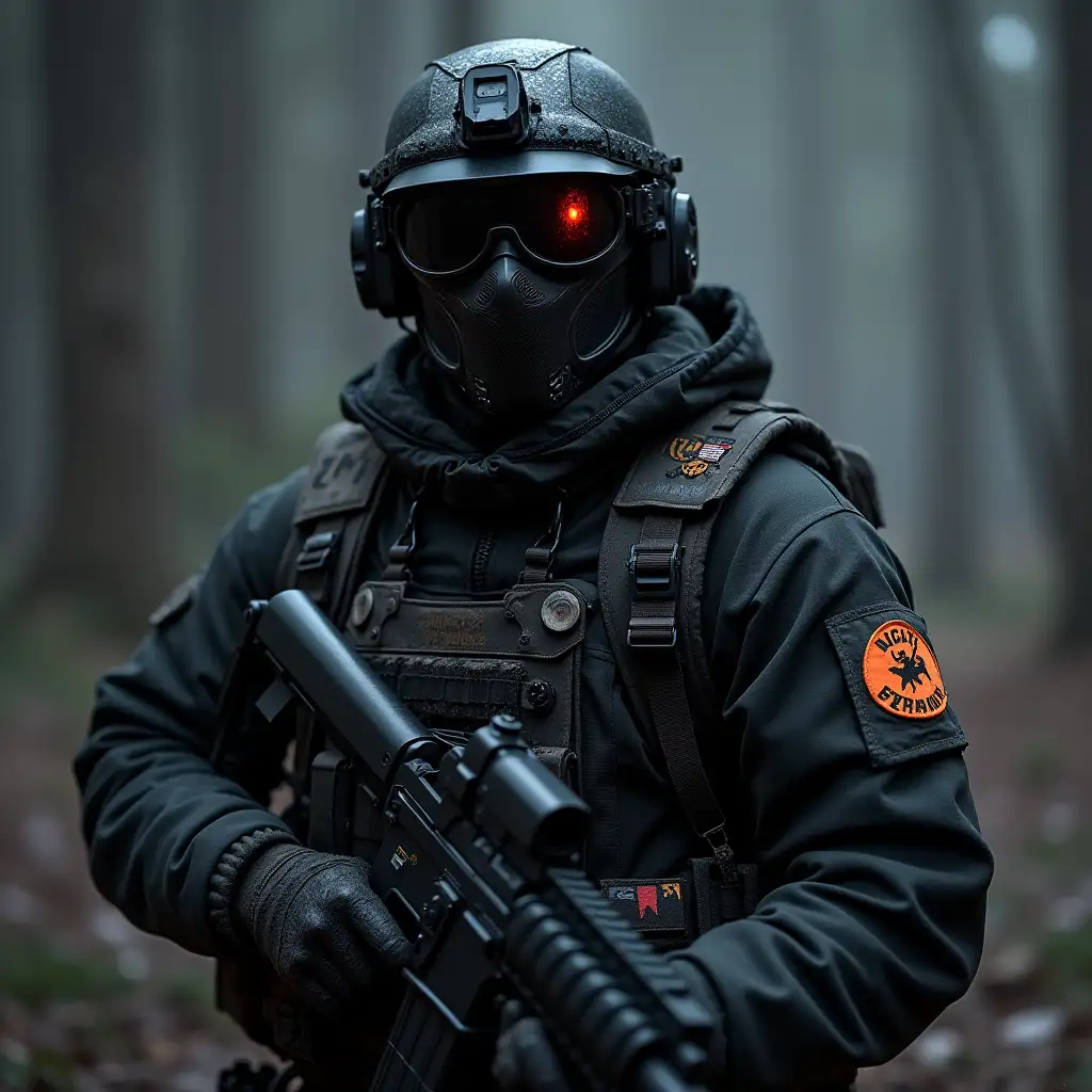 Spec Ops Commando in Night Gear with Germanic Features