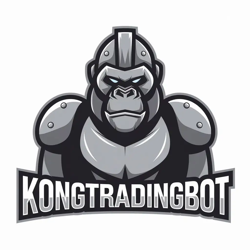 LOGO Design for KongTradingBot Robot Gorilla in Finance Industry