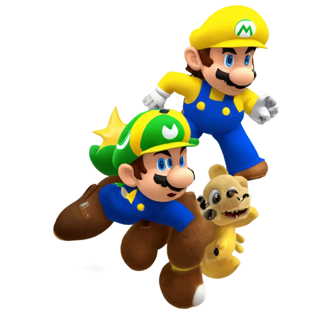 Super-Mario-Brothers-with-Brazil-Shirt-PNG-Celebrate-Gaming-and-Soccer-Passion