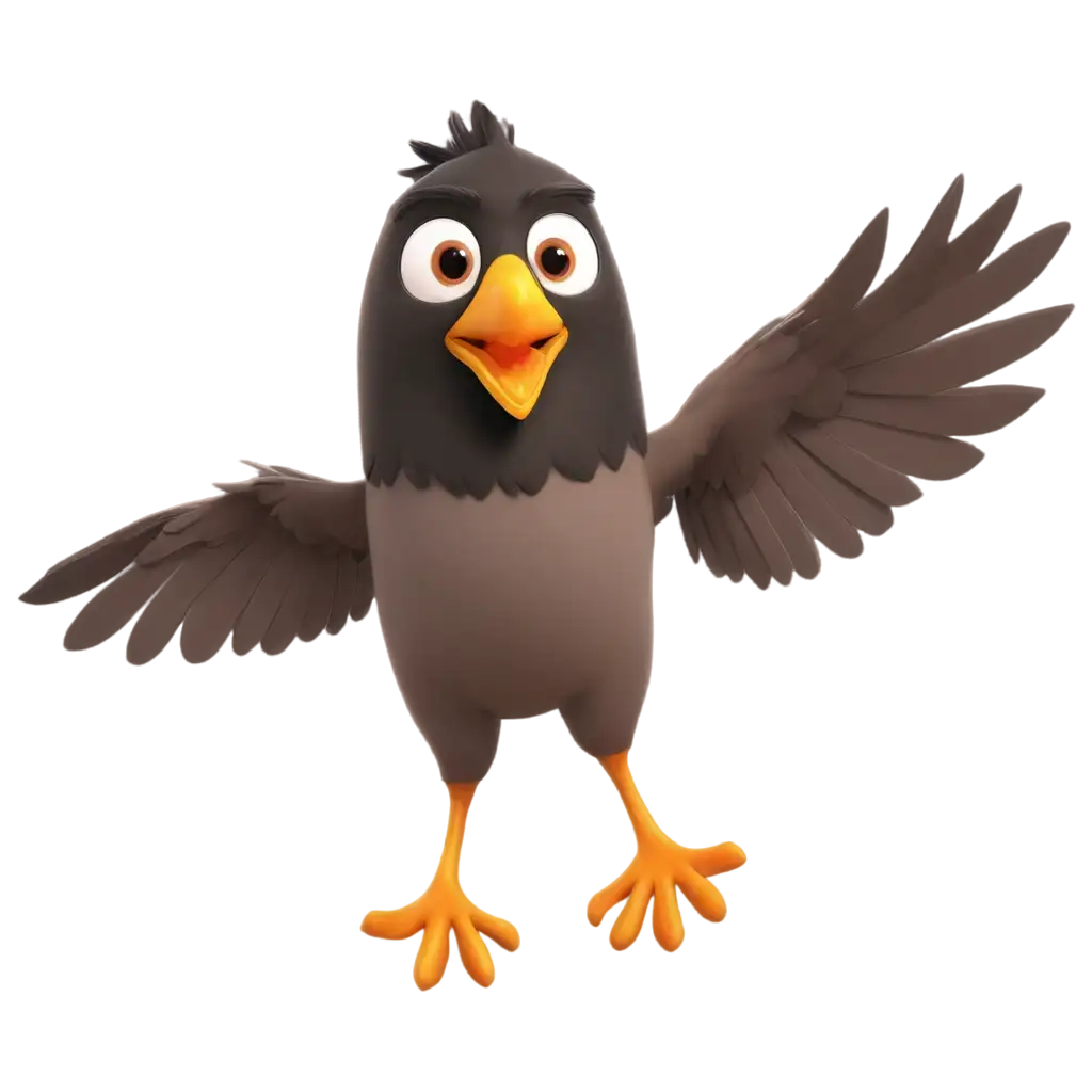 Cartoon-3D-Myna-Bird-PNG-Image-for-Creative-Projects