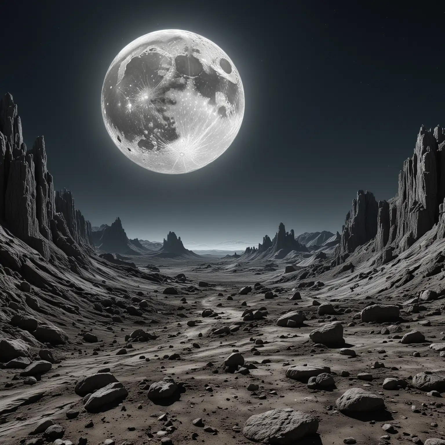 A realistic landscape of the Moon