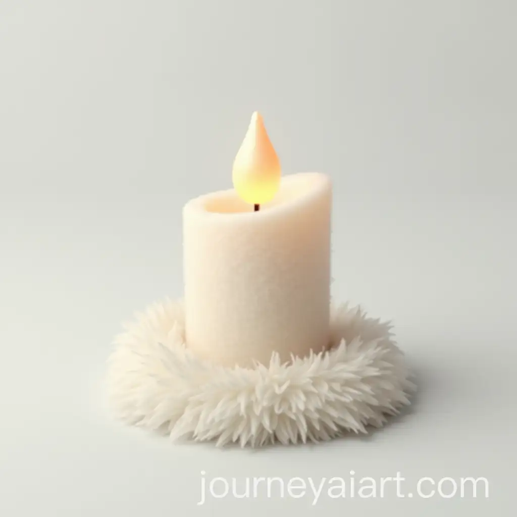 Fluffy-HyperAI-Image-Prompt-ExpansionRealistic-Candle-with-Fruits-and-Vegetables-on-Light-Grey-Background