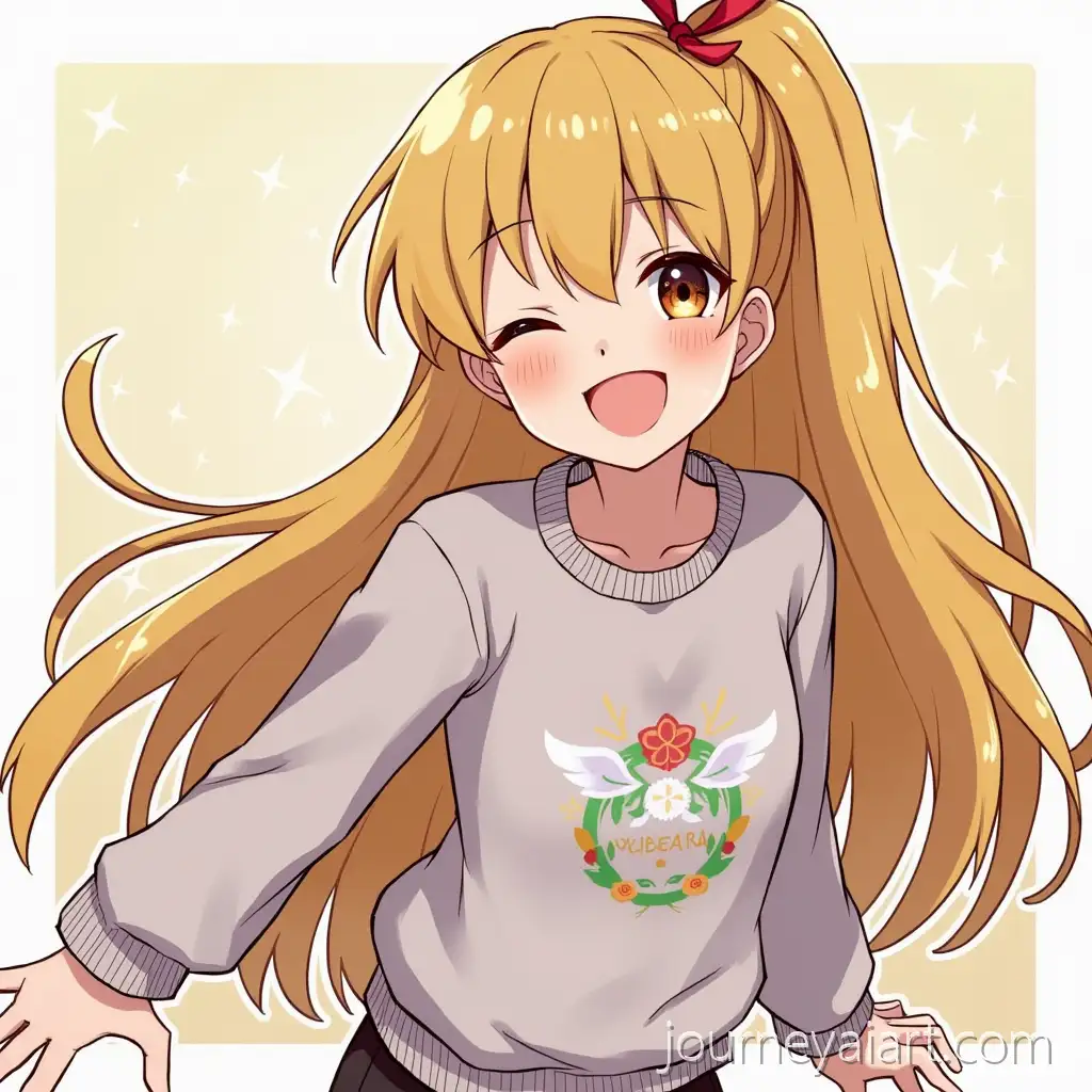 Genshin-ImpactInspired-GirlSweat-armpit-girl-genshin-with-Sweat-Stains-in-Casual-Outfit