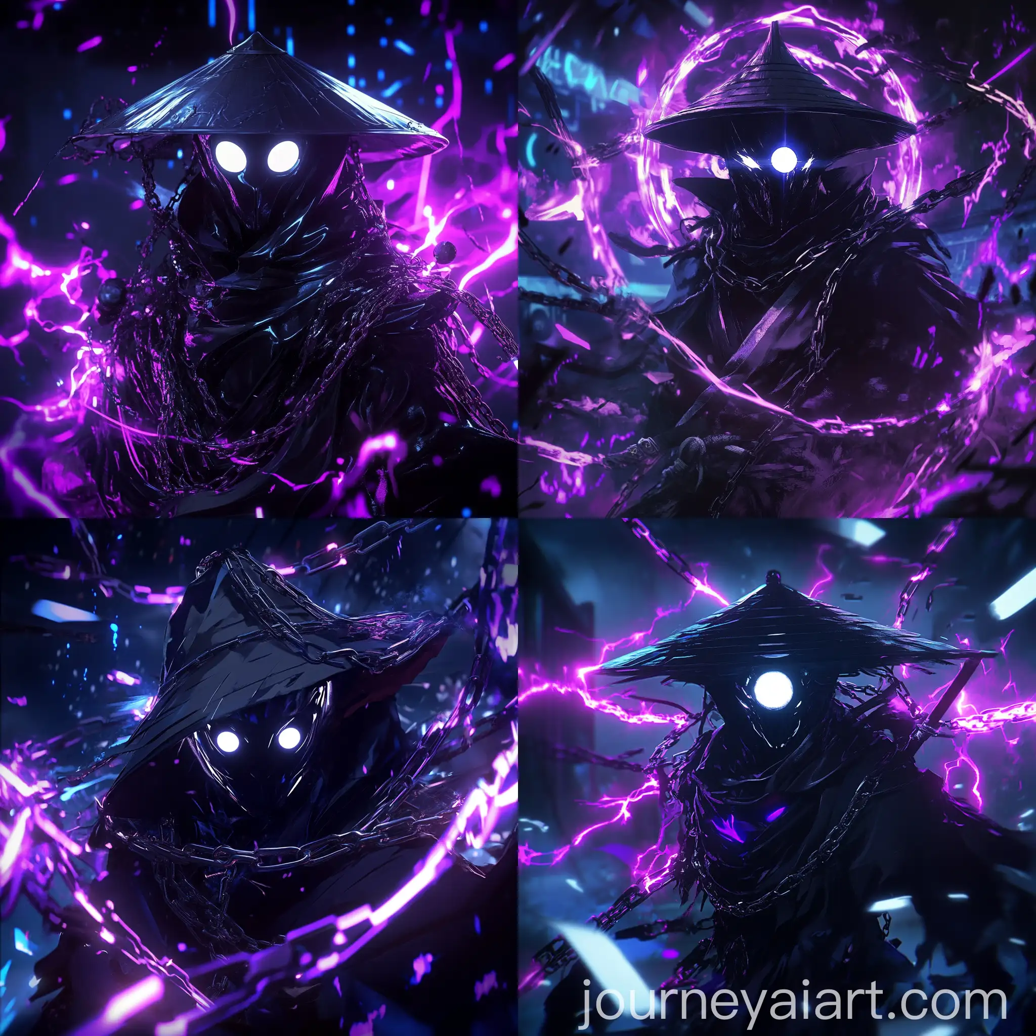 Elegant-Samurai-Warrior-in-Dynamic-Pose-with-Chains-and-Purple-Lightning