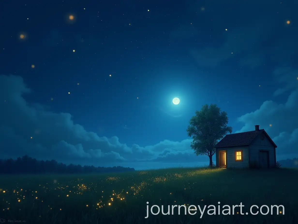 Enchanting-Night-Scene-with-Fireflies-and-a-Starry-Sky