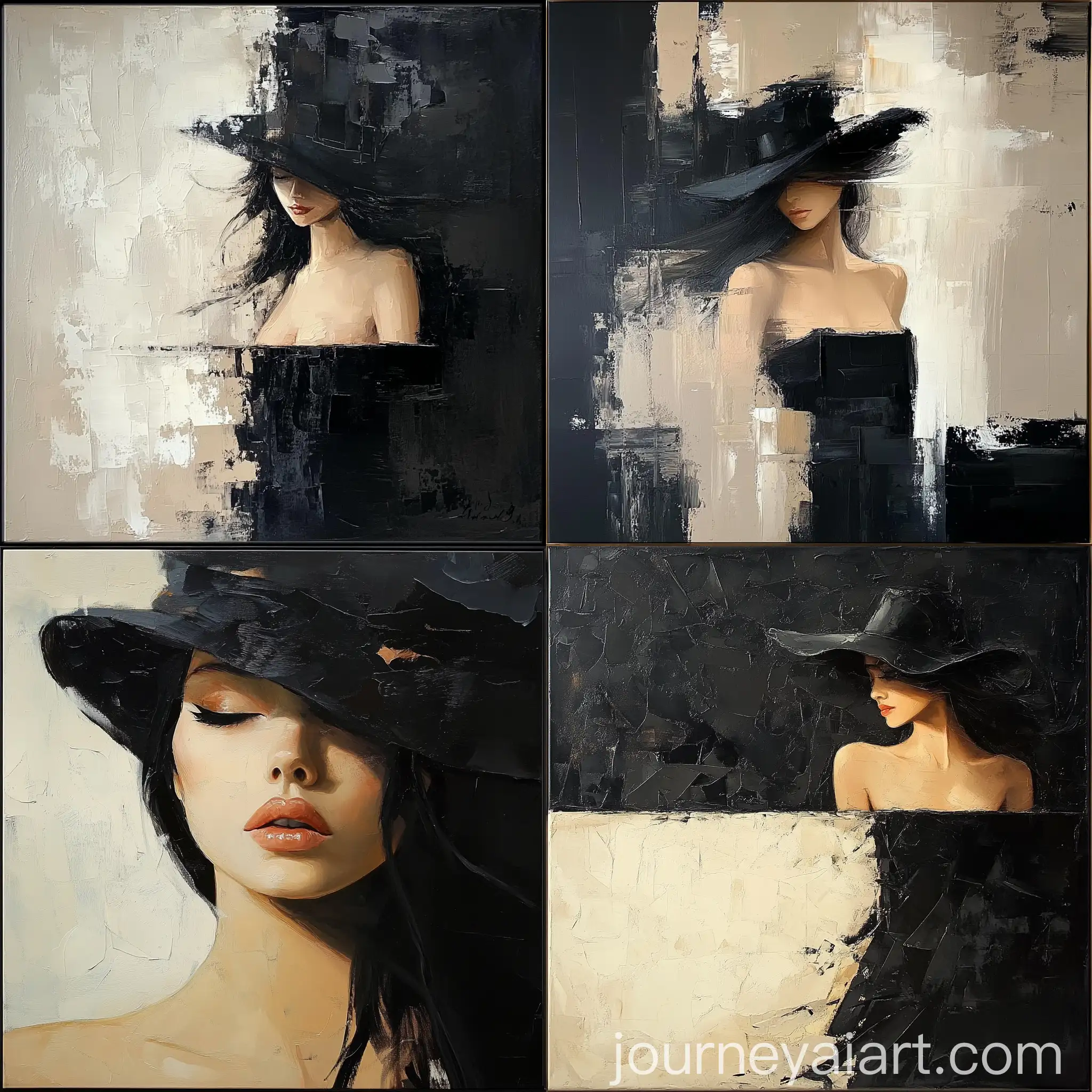 Beige-and-Black-Abstract-Artistic-Composition