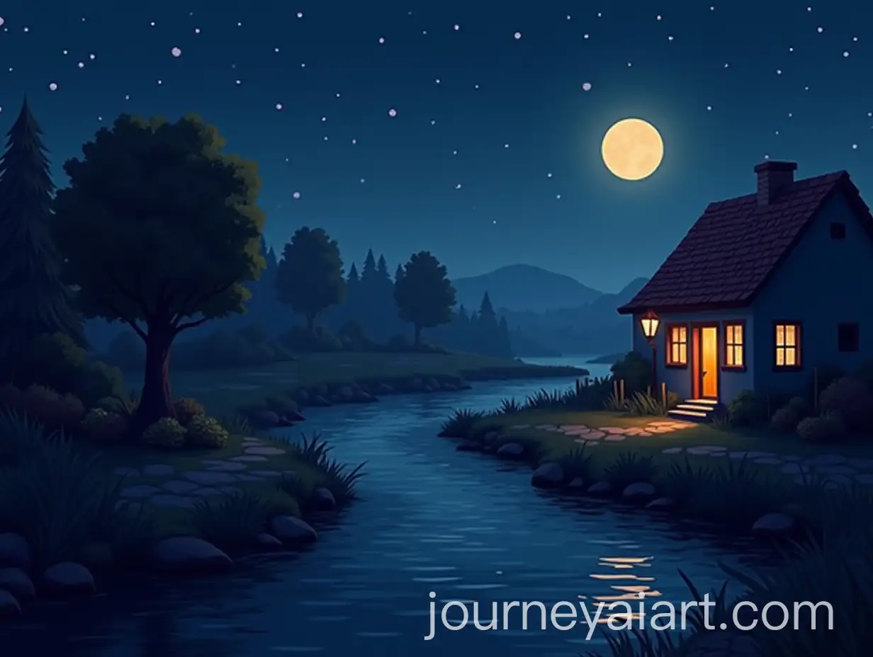 Cartoonstyle-Dutch-Shot-with-Modern-Evening-Dark-Background