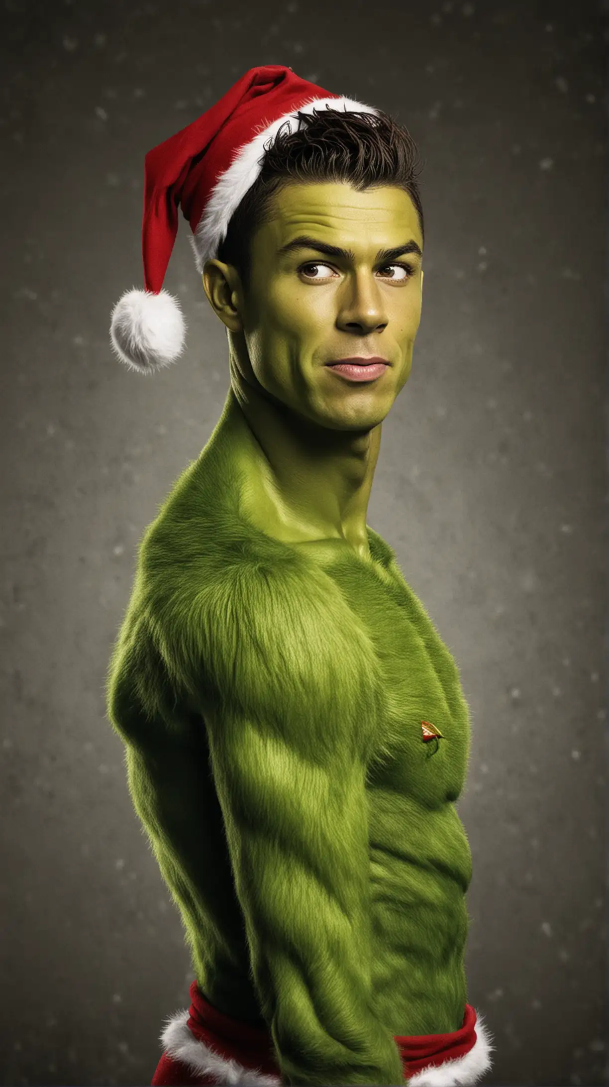 Cristiano Ronaldo as the Grinch