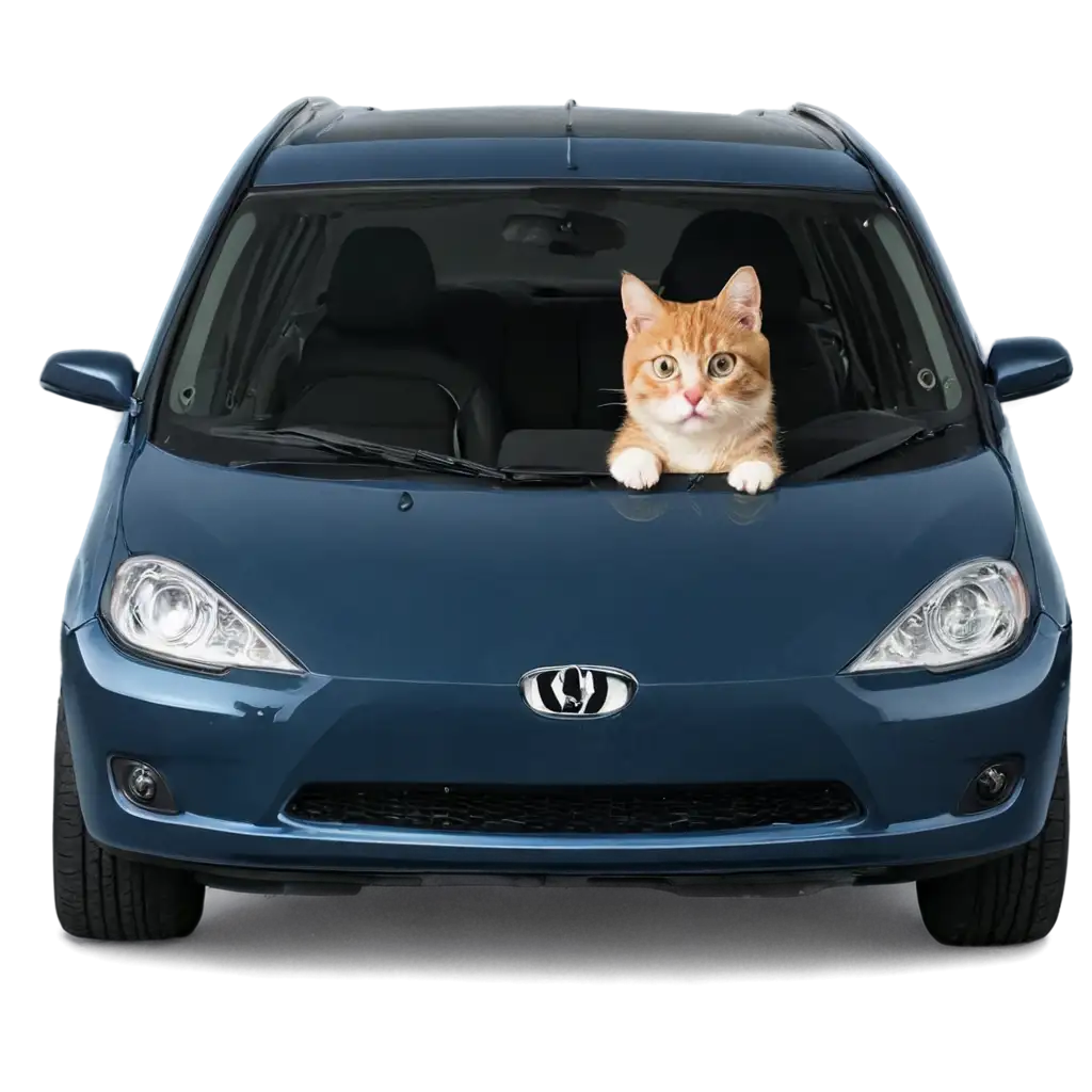 HighQuality-PNG-Image-of-a-Car-with-Cat-Enhance-Your-Content-with-Clarity-and-Detail