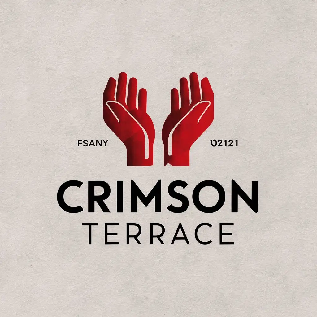 LOGO-Design-for-Crimson-Terrace-Bleeding-Hands-Symbol-on-Clear-Background