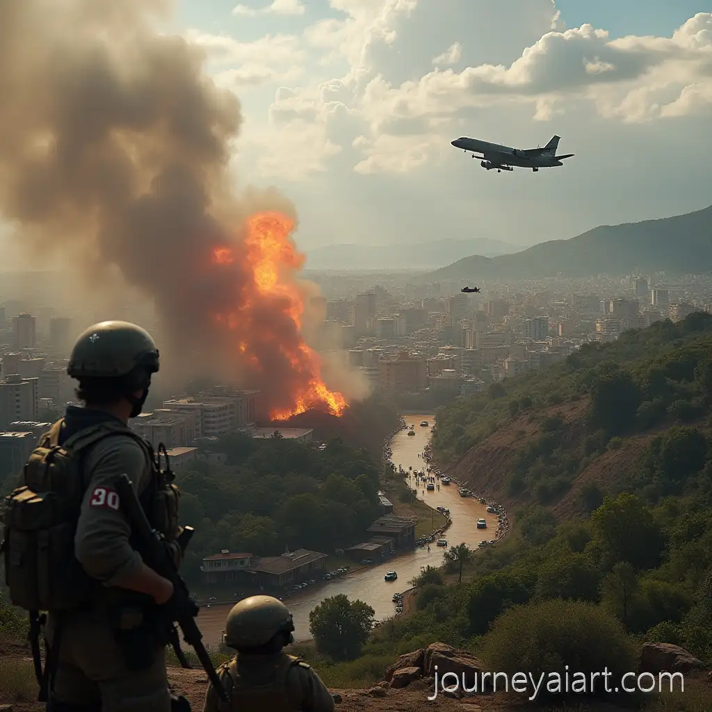 Dramatic-Illustration-of-USA-Invading-Venezuela-with-Military-Forces