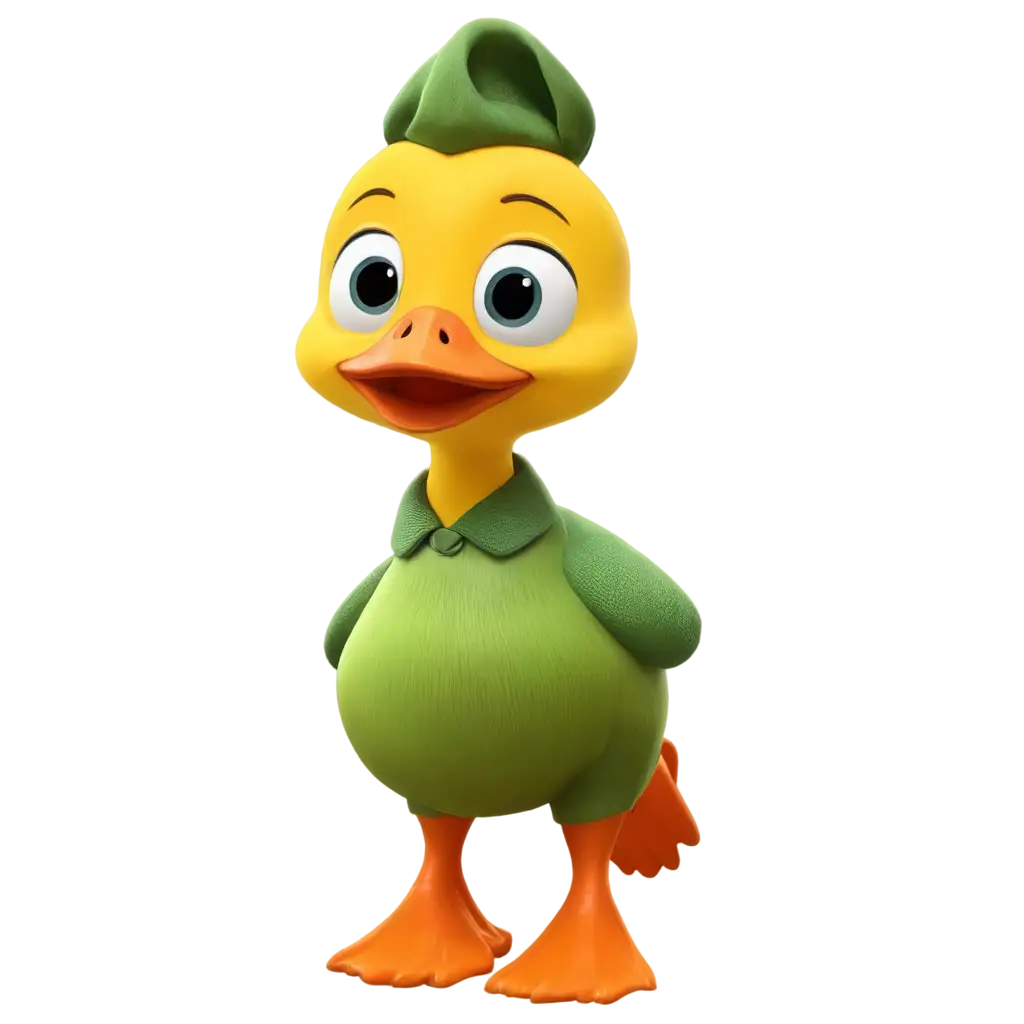 Cute-Yellow-Duck-Pixar-Style-PNG-Image-Playful-and-Adorable-Design-for-Digital-Projects