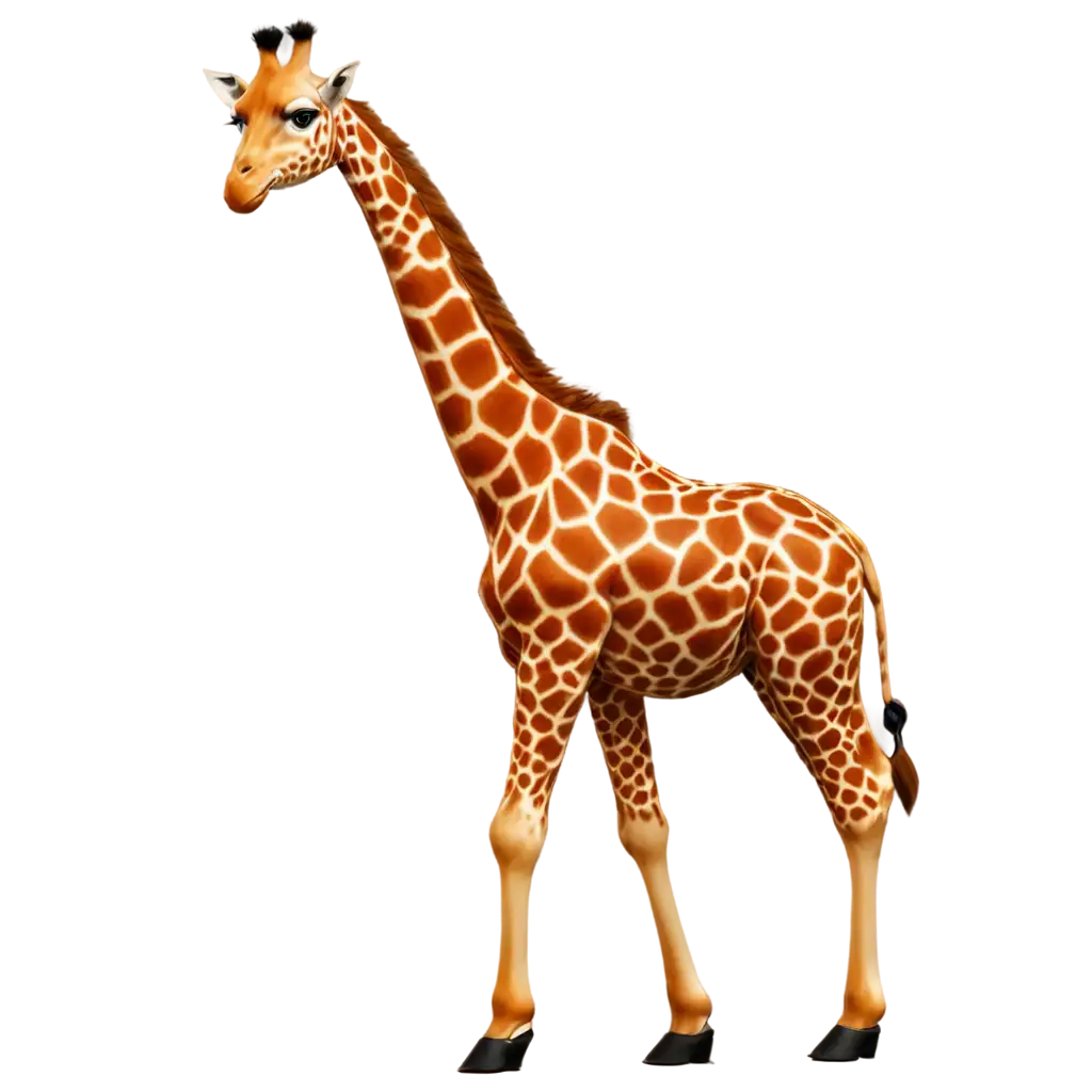 Realistic-Giraffe-Walking-Left-Diagonally-PNG-Image-for-Versatile-Use