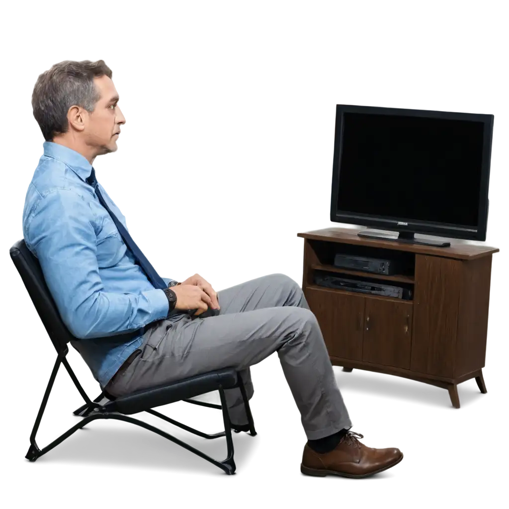 Captivating-PNG-Image-of-a-Man-Watching-TV-for-Enhanced-Visual-Appeal