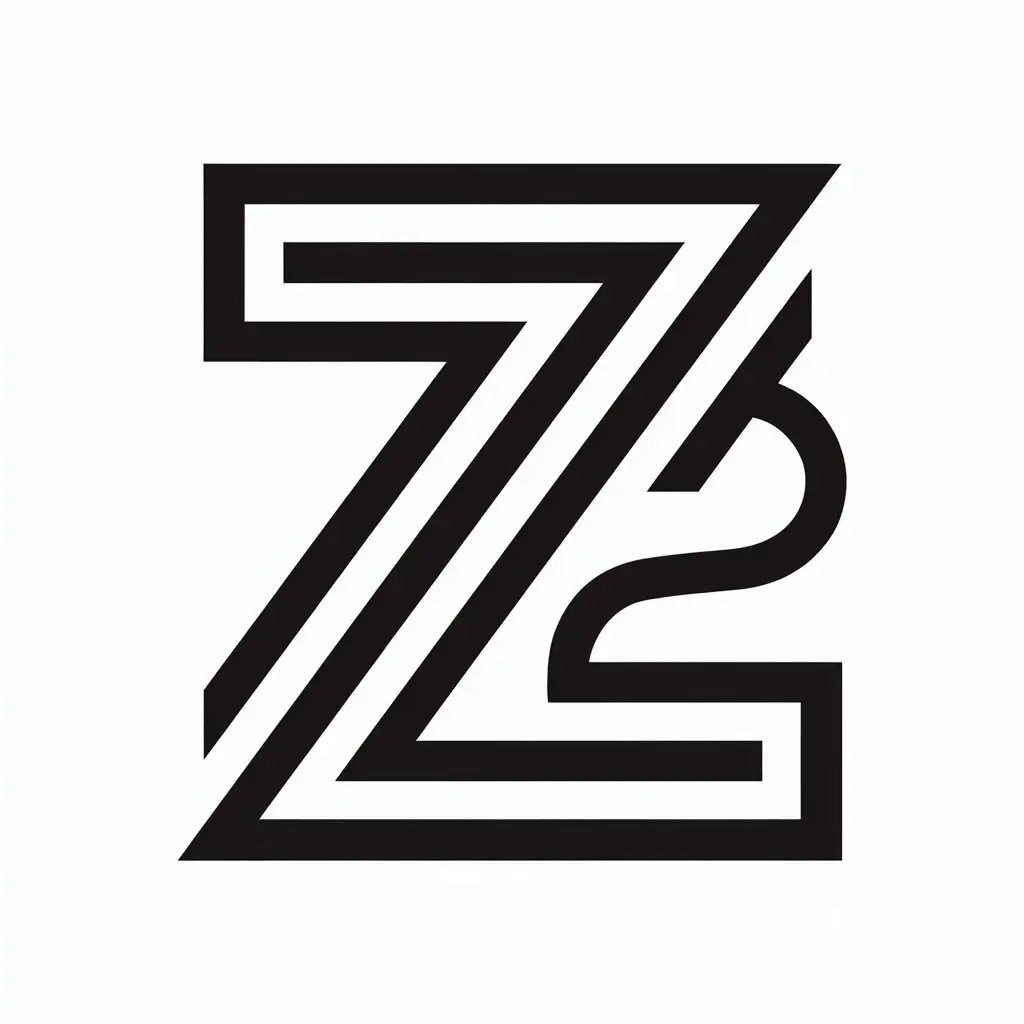 LOGO Design for Z2 Minimalistic Sports Fitness with Letter Z and Number 2 Fusion