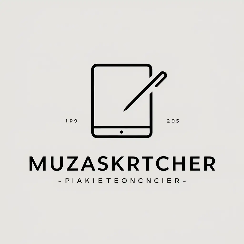 LOGO-Design-For-Muzaskrtcher-Digital-Tablet-and-Stylus-Symbol-in-Modern-Vector-Art