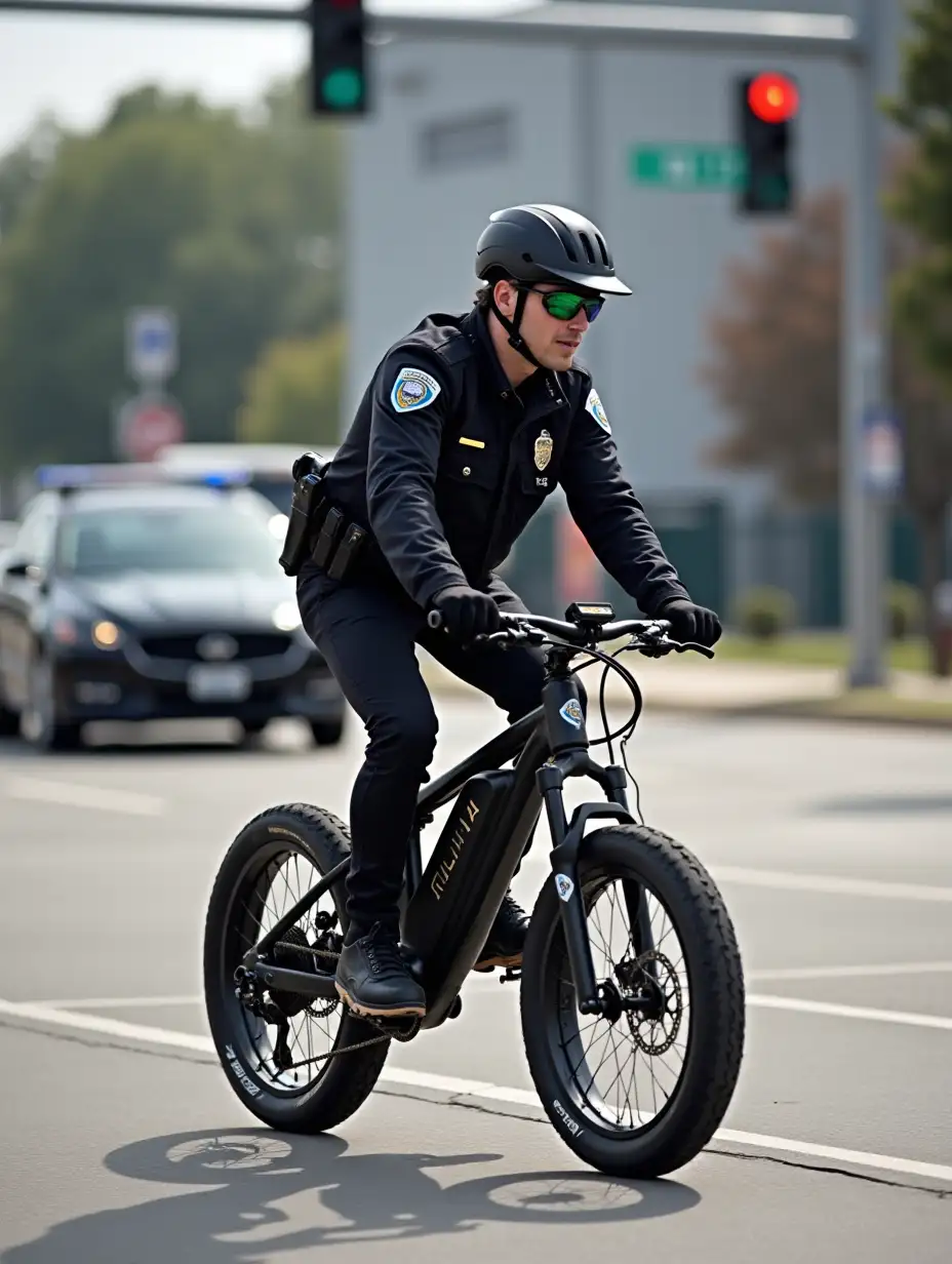 American police riding ebike