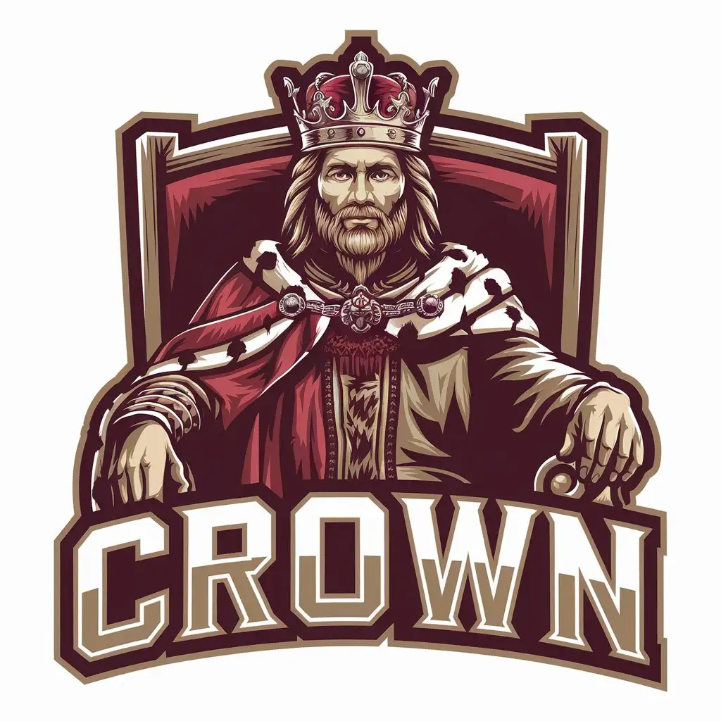 LOGO-Design-For-Crown-King-Symbol-in-Vector-Style-with-Clear-Background