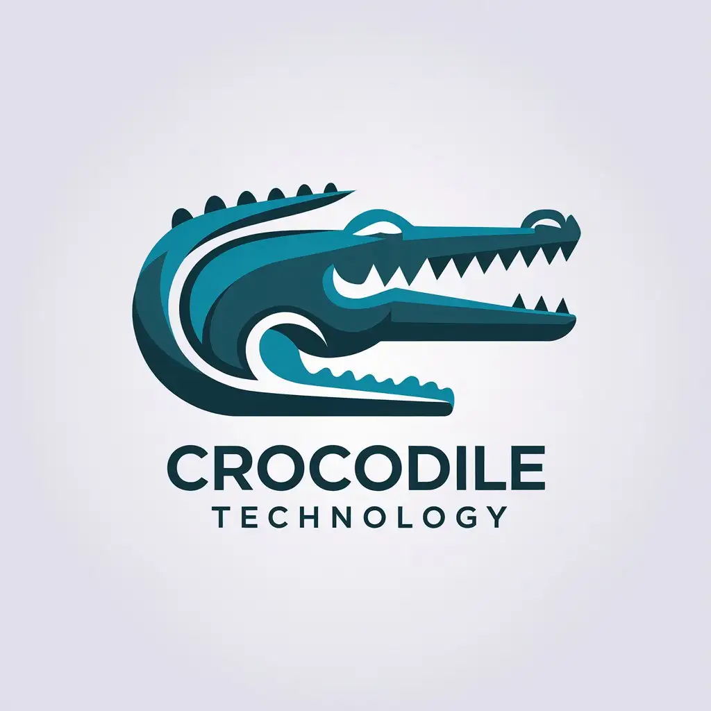 a vector logo design,with the text "Crocodile Technology", main symbol:animals,Moderate,be used in Technology industry,clear background