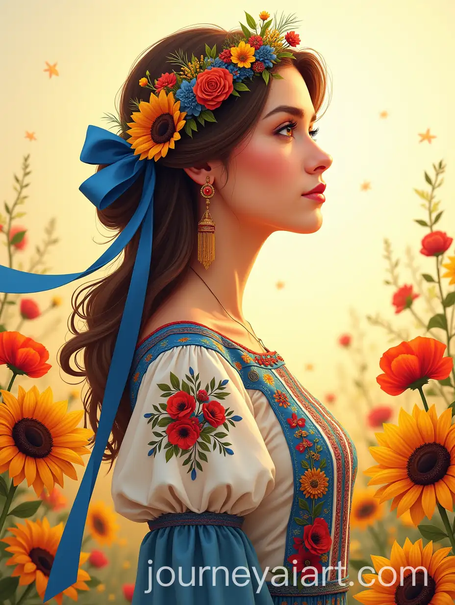 Ukrainian-Woman-in-Traditional-Vyshyvanka-with-Floral-Wreath-Celebrating-Womens-Day