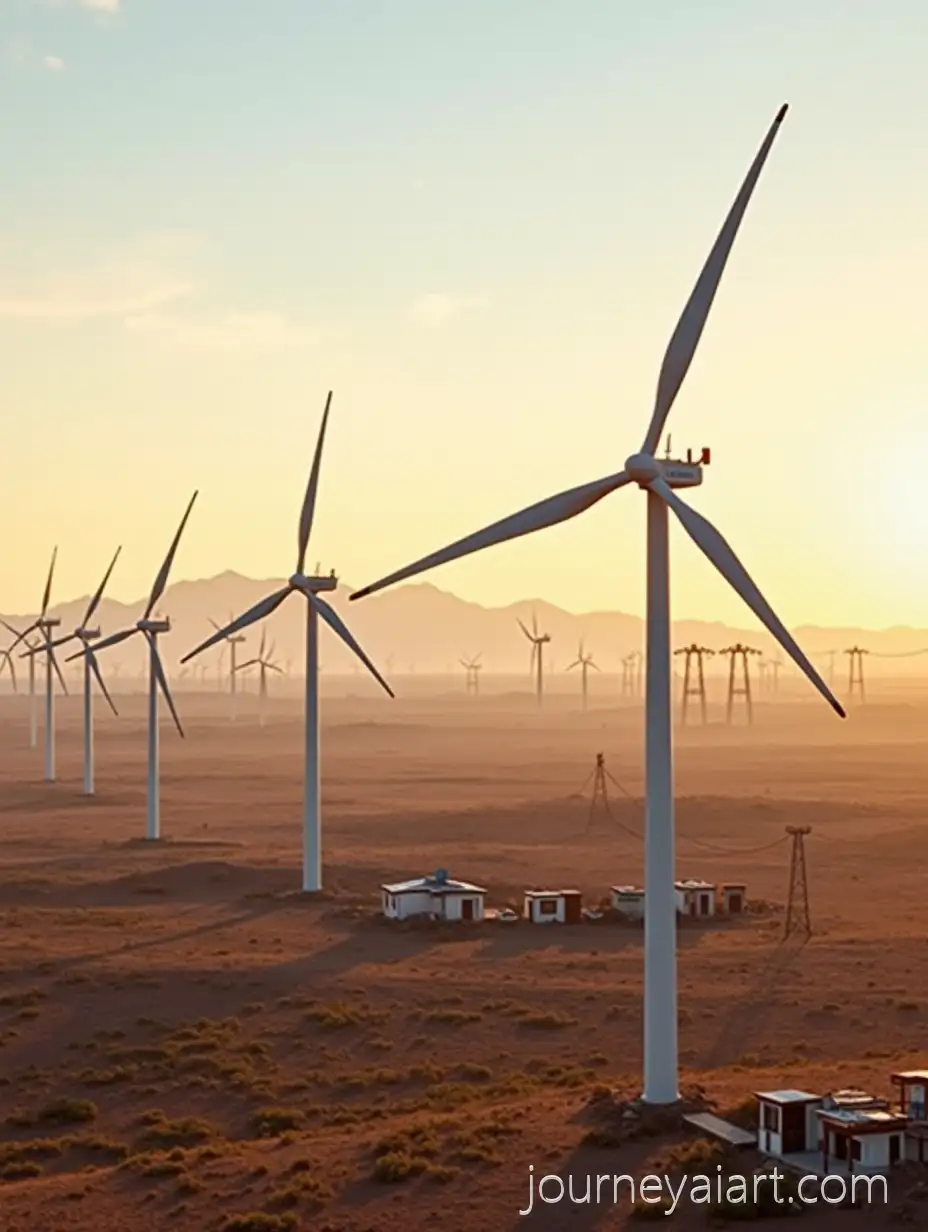 Desert-Coastal-Landscape-with-Wind-TurbDesert-coastal-wind-turbinesines-and-Solar-Panels-at-Sunset-in-Peru