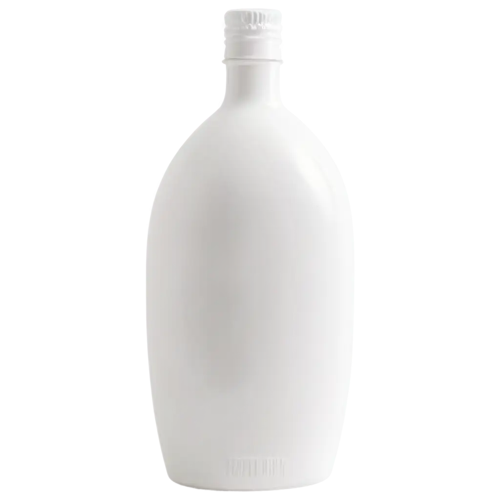 EmptyPNG-Image-Usage-Guide-Bottle-with-Rounded-Shape-and-White-Top-PNG-Image-for-Transparent-and-HighQuality-Design-Use