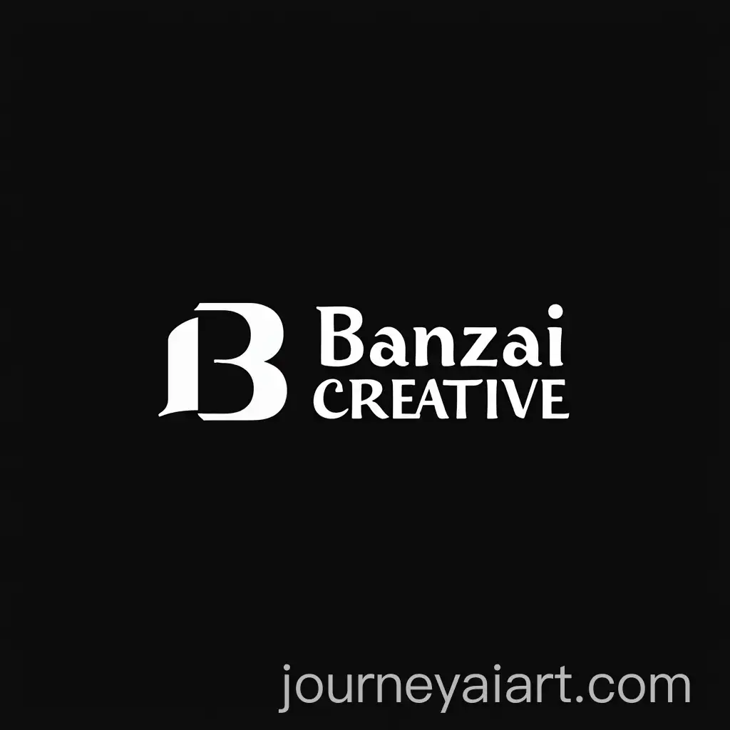 Banzai-Creative-Modern-Black-and-White-Logo-Design
