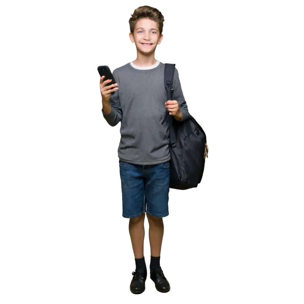 Smiling-Boy-Holding-Phone-HighQuality-PNG-Image-for-Versatile-Online-Use