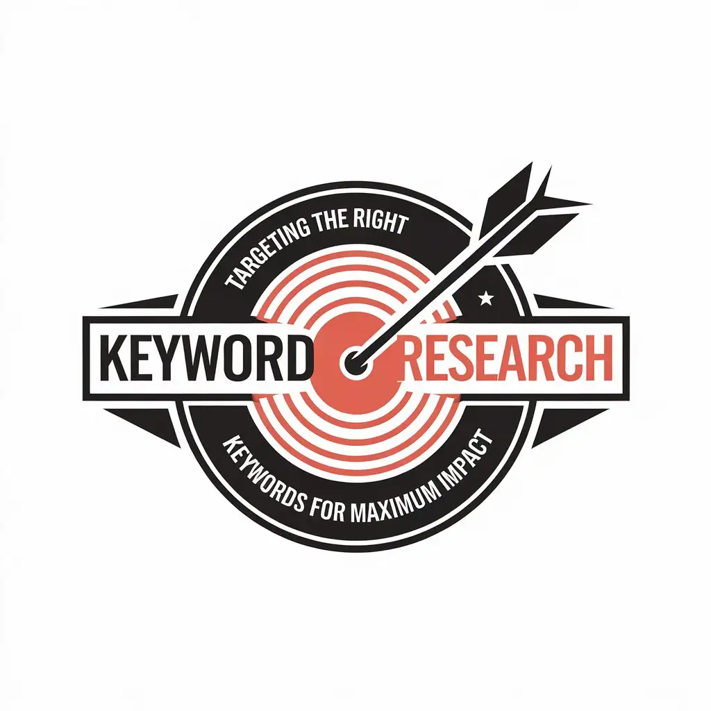 LOGO Design for Keyword Research Targeting the Right Keywords with a Modern and Clean Symbol