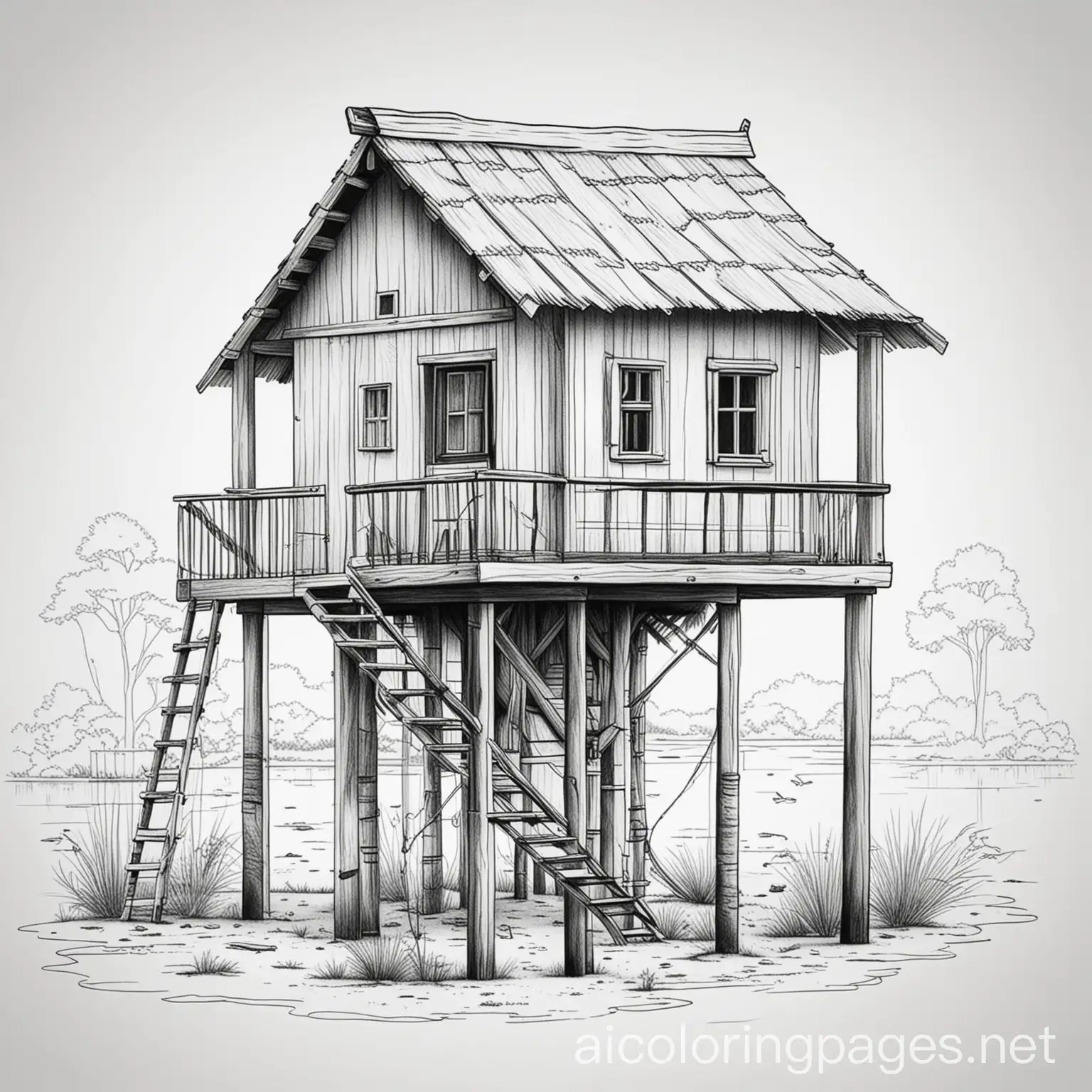 Indigenous-Stilt-House-Coloring-Page-for-Kids