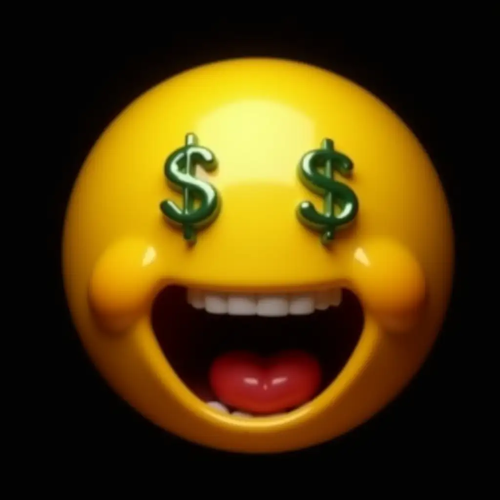 HyperRealistic-Emoji-Face-with-Dollar-Signs-Eyes-and-Glossy-Finish
