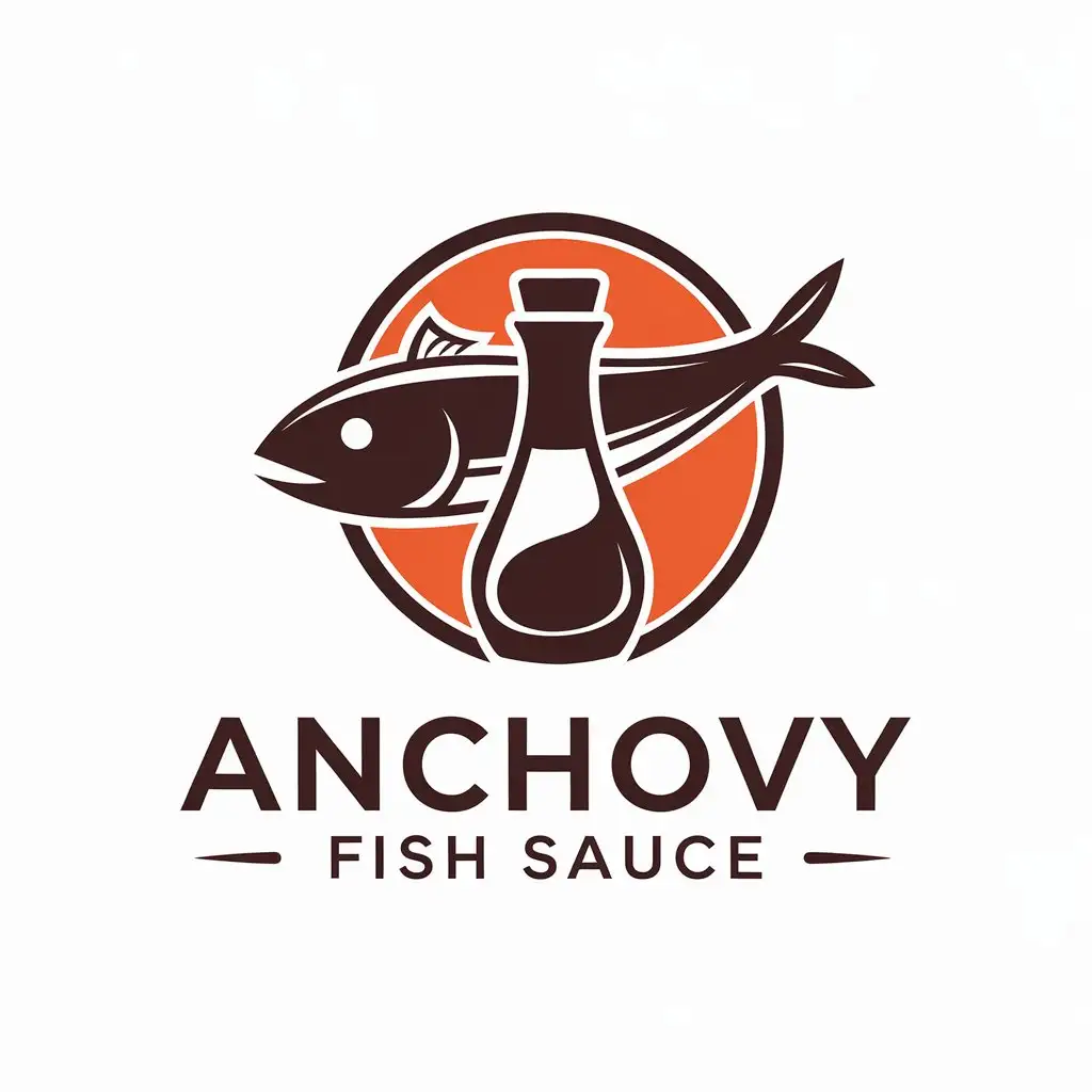 LOGO-Design-for-Anchovy-Fish-Sauce-Vector-Art-with-Iconic-Fish-and-Sauce-Clear-Background