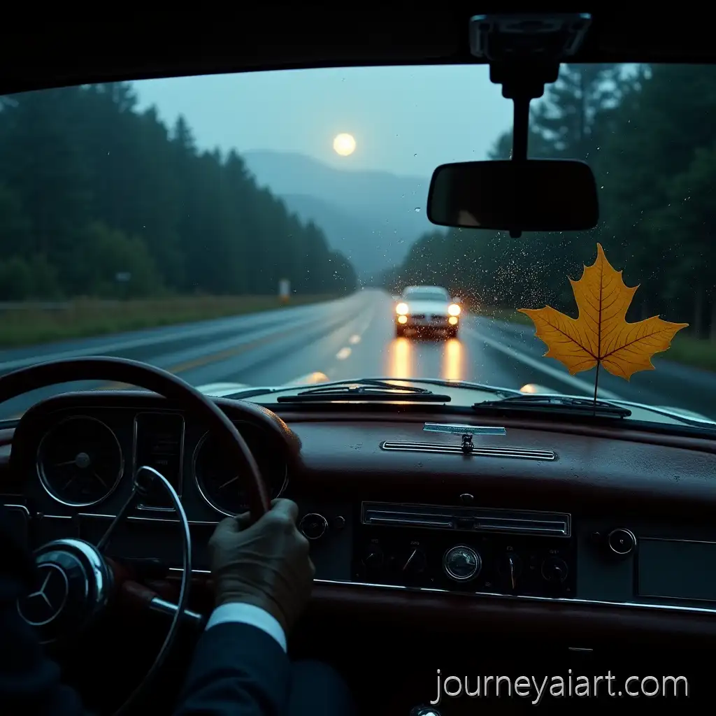 View-from-Inside-a-Retro-MercedesBenz-300-SL-on-a-Rainy-Mountain-Highway