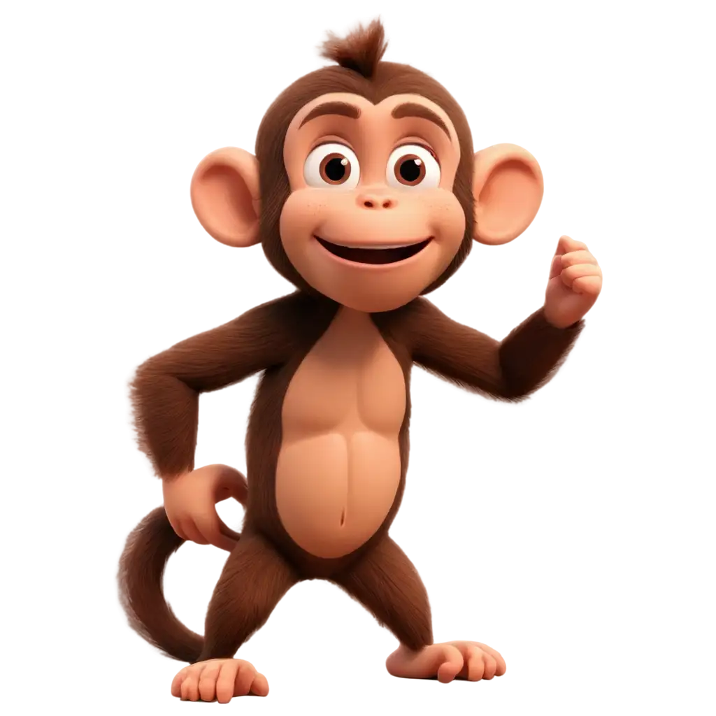 Adorable-PixarStyle-Cute-Monkey-PNG-Image-Digital-Artwork