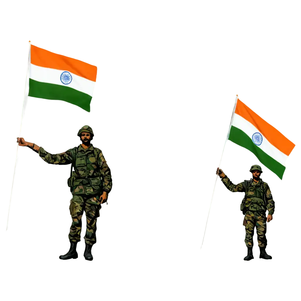 Indian-Army-Illustration-with-Indian-Flag-in-Hand-PNG-Image-Symbolizing-Patriotism-and-Strength