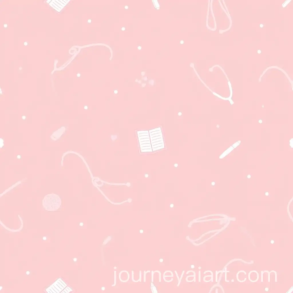 Chic-Baby-Pink-Journal-Cover-Pattern-with-Stethoscopes-and-Stationery
