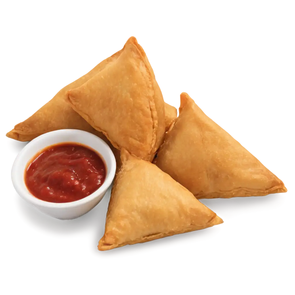 Aalu-Samosa-with-Ketchup-PNG-Image-Perfect-for-HighQuality-Visuals